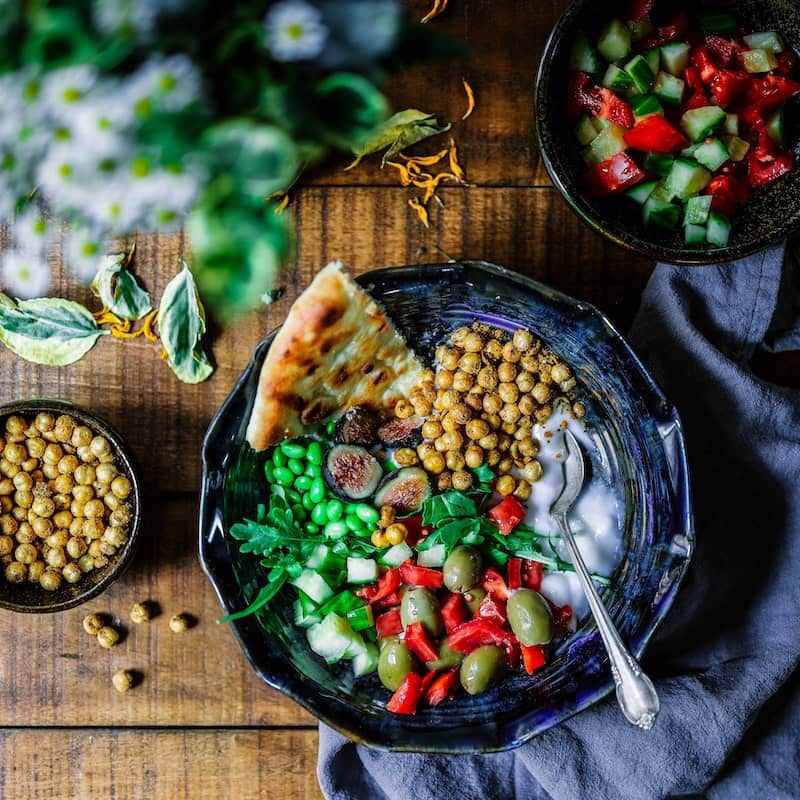 photo of beatifully arranged food